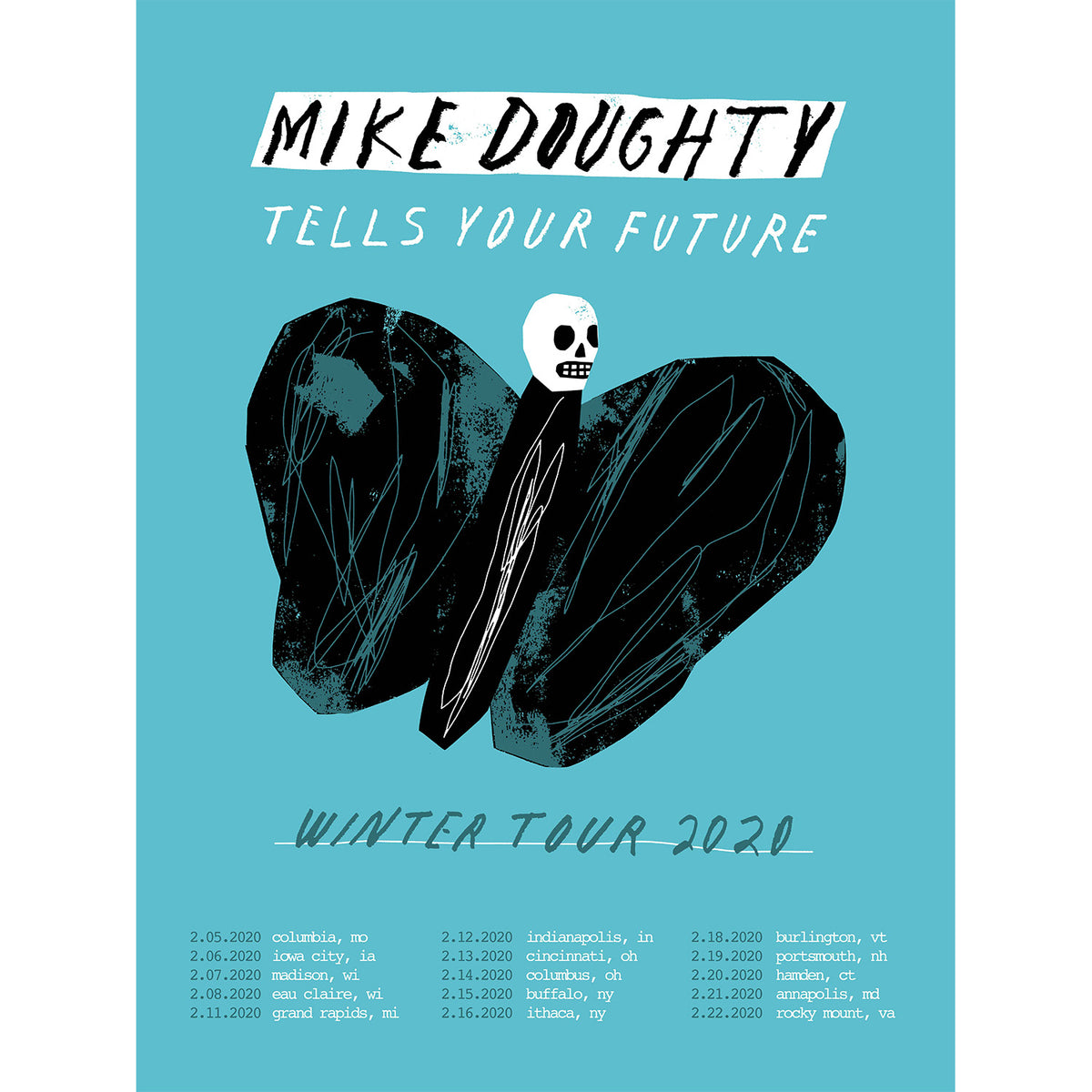 "Mike Doughty Tells Your Future" Tour Poster Mike Doughty Store